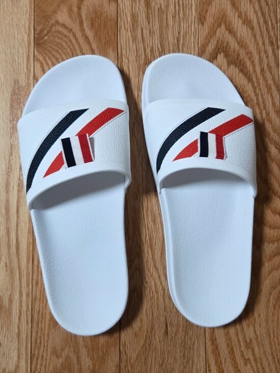 Thom Browne New Men’s Slides Sandals Shoes (White/ Size 7) main image 6